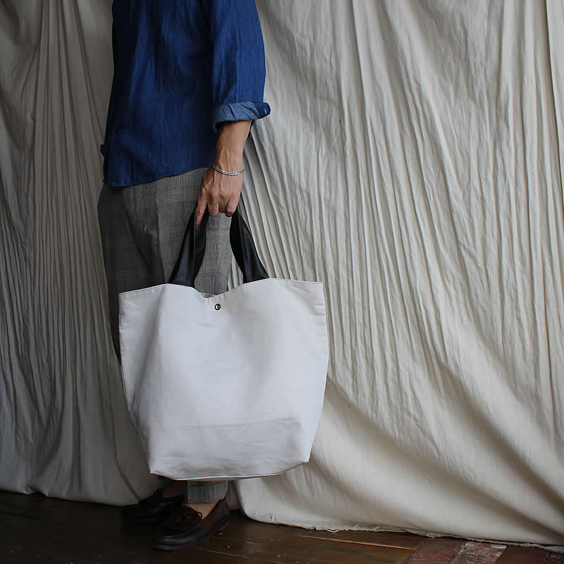 丁度良いトートバッグ。yes / LINEN TOTE BAG (3色、M / L 2サイズ 